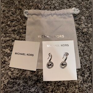 Michael Kors Silver Diamond Earrings